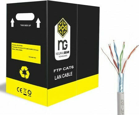 NG F/FTP Cat.6 (Gigabit) Καλώδιο Δικτύου Ethernet χωρίς ακροδέκτες 305m Γκρι