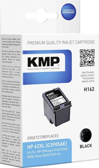KMP Συμβατό Μελάνι Εκτυπωτή InkJet HP 62XL C2P05AE Μαύρο