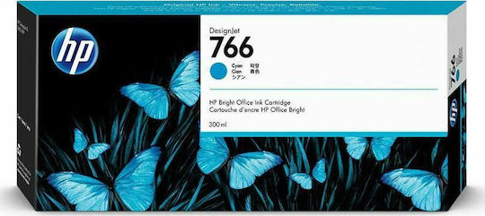 HP 766 Original InkJet Printer Ink Cyan (P2V89A)