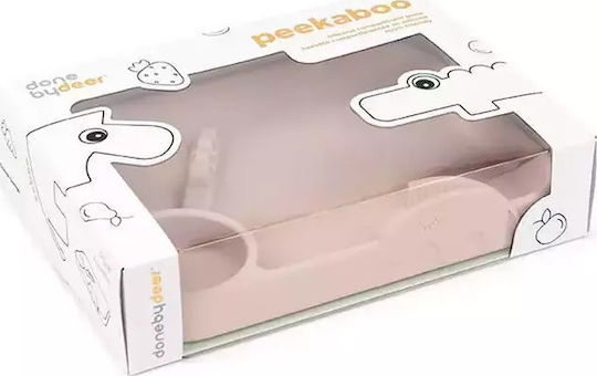 Done by Deer Baby Food Plate Friends made of Silicone Pink