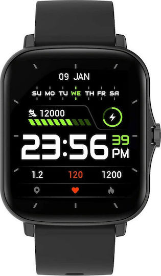 Colmi P8 Plus GT 45mm Smartwatch με Παλμογράφο (Μαύρο)