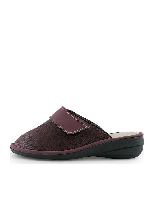 B-Soft Anatomic Women's Slippers In Burgundy Colour