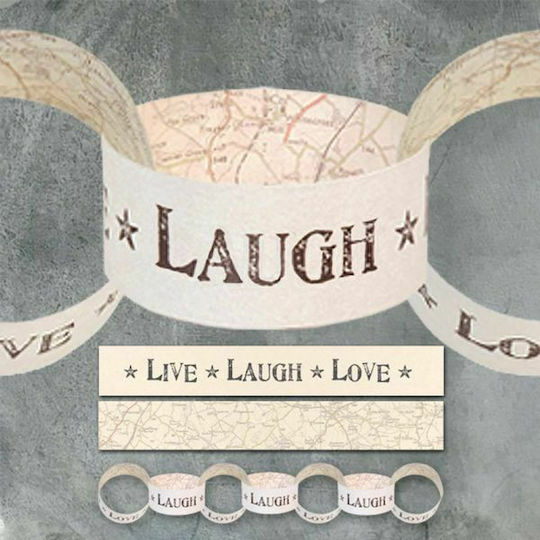 Synchronia Papierkette Live Laugh Love Girlande für Partydekorationen