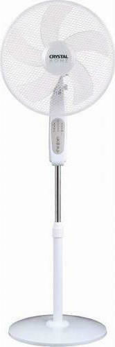Crystal Home Air Comfort Control 40 Ανεμιστήρας Ορθοστάτης 50W Διαμέτρου 40cm με Τηλεχειριστήριο Λευκός