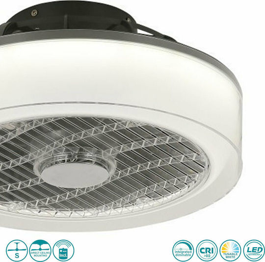 Spot Light Ανεμιστήρας Οροφής 39.5cm με Φως και Τηλεχειριστήριο Λευκός