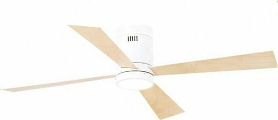 Zambelis Lights Ανεμιστήρας Οροφής 124cm με Φως Μπεζ / Λευκός