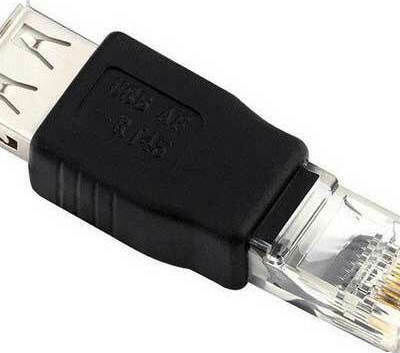 Powertech Konverter RJ-45 männlich zu USB-A weiblich 1Stück CAB-U085