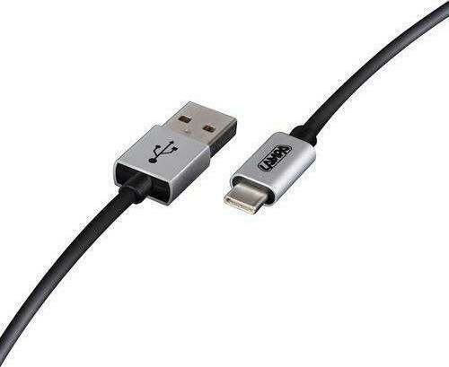 Lampa USB 2.0 Cable USB-C male - USB-A 18W Μαύρο 1m L3889.0