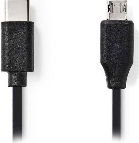 Nedis USB 2.0 Кабел USB-C Мъжки - Микро USB-B 60W Черен 1м CCGP60750BK10