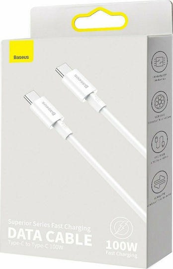 Baseus Superior USB 2.0 Cable USB-C Male - USB-C 100W PD White 2m CATYS-C02