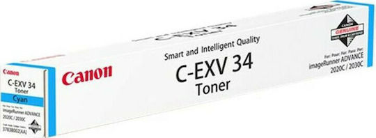 Canon C-EXV34 Γνήσιο Toner Laser Εκτυπωτή Κυανό 19000 Σελίδων (3783B002)