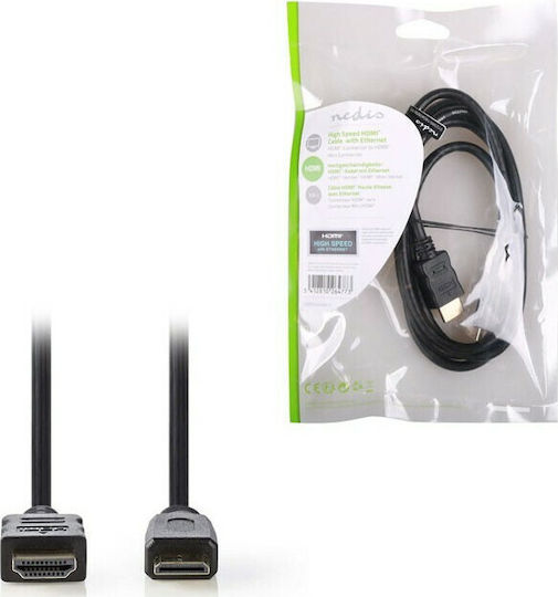 Nedis HDMI 1.4 Kabel HDMI-Stecker - Mini-HDMI-Stecker 1.5m Schwarz