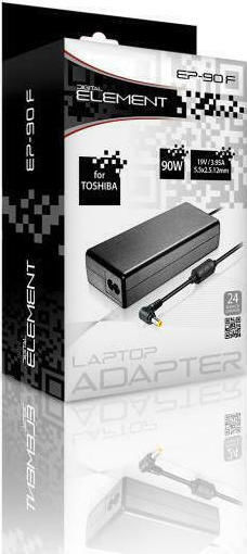 Element PA-90F Toshiba Φορτιστής Laptop 90W 19.0V 3.95A για Toshiba χωρίς Καλώδιο Τροφοδοσίας