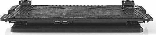 Nedis Nedis Cooling Pad Für Laptop Bis 18" Mit 2 Lüftern Und Beleuchtung NBCR200BK