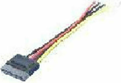 LogiLink 4-Pin Molex - 15-Pin Sata Cable 0.15m Multicolour (CS0003)