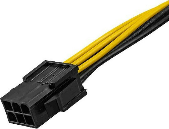 Akyga PCIe cu 6 pini - PCIe cu 6 pini Cablu 0.2m Galben (AK-CA-07)