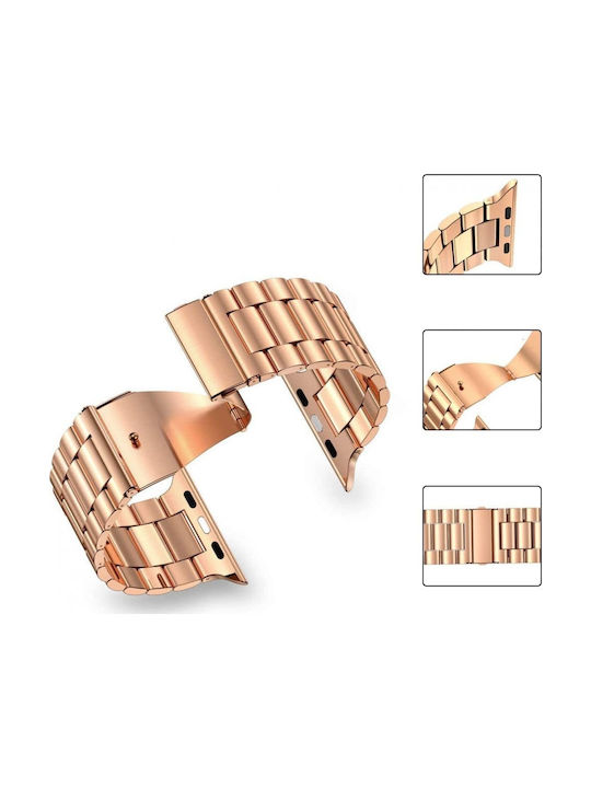 Λουράκι Ανοξείδωτο Ατσάλι Ροζ Χρυσό (Apple Watch 38/40/41mm)