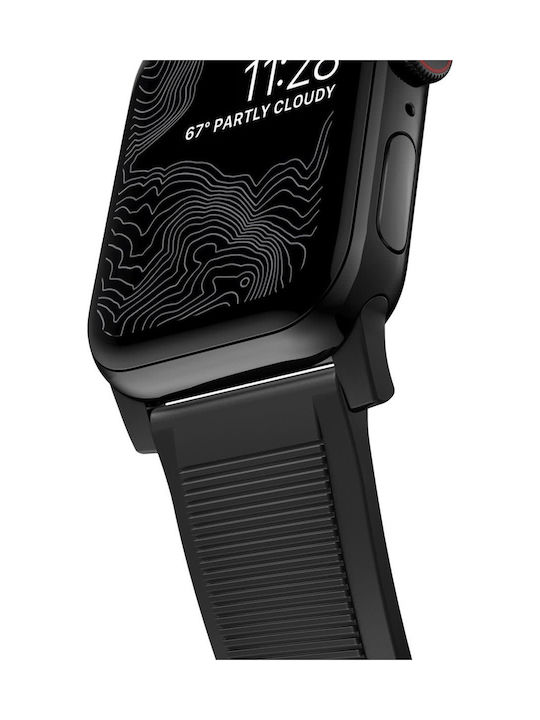 Nomad Rugged Strap v2 Λουράκι Σιλικόνης Μαύρο (Apple Watch 42/44/45mm)