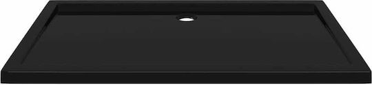 vidaXL Rectangular Acrylic Shower Black 70x120x4cm