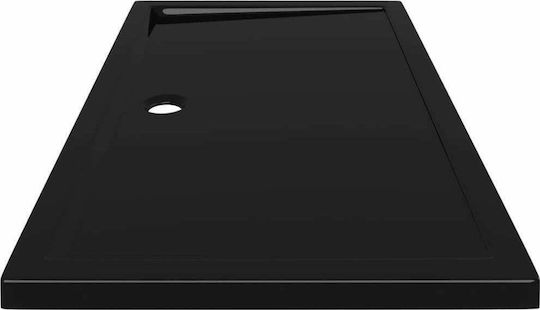 vidaXL Rectangular Acrylic Shower Black 70x120x4cm