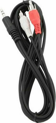 Lamtech 3.5mm male - RCA male Cable Black 1.5m (LAM020830)