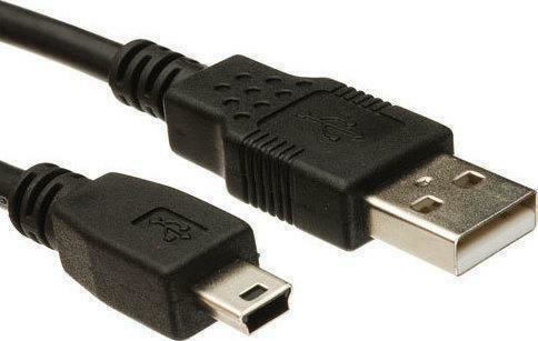 Cavo USB A A Mini B Cavo USB 2.0 A Maschio A Mini B 5 Pin – Cavo Dati Nero Da 1 Metro Per Periferiche Cavo Transmedia 028734 - Foto 2