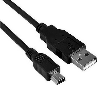 Powertech USB 2.0 Cable USB-A male - mini USB-A male Μαύρο 3m (CAB-U042)