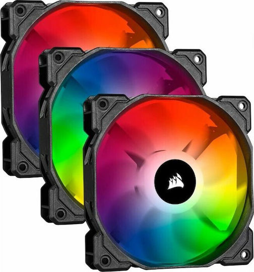 Corsair iCUE SP120 RGB PRO Performance Case Fan (1400rpm / 52cfm) με Σύνδεση 4-Pin PWM 3τμχ