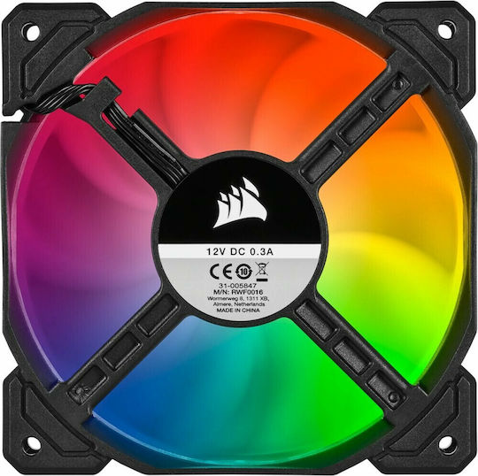 Corsair iCUE SP120 RGB PRO Performance Case Fan (1400rpm / 52cfm) με Σύνδεση 4-Pin PWM 3τμχ