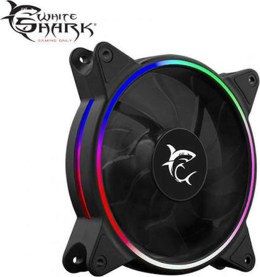 White Shark Gravity Case Fan 120mm (1100rpm / 25cfm) με RGB Φωτισμό και Σύνδεση 4-Pin Molex