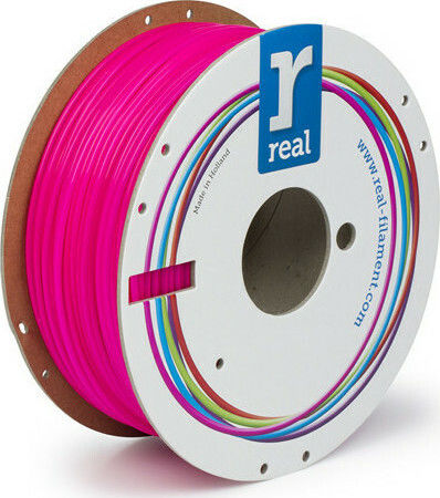 Real Filament Real Filament Pentru Imprimante 3D PLA 2.85mm Roz Fluorescent 1kg 1 Bucată Bobină