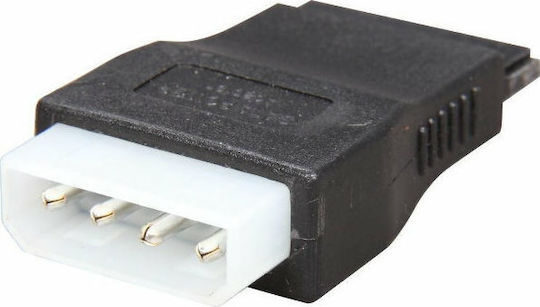 Powertech 4pin Molex (female) To Sata 15-pin (male) Адаптер Черно (CAB-W013)