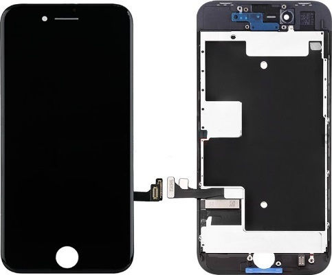 Екран Grade A със Сензорен Механизъм за iPhone SE (Черен)