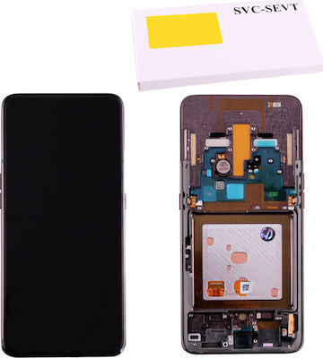 Samsung Mobile Phone Screen Replacement with Frame andTouch Mechanism for Galaxy A80 (Black)