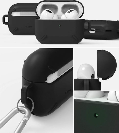 Ringke Layered Silicone Case with Keychain Black for Apple AirPods Pro