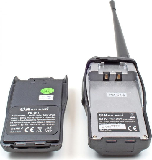 Midland G11 PRO Ασύρματος Πομποδέκτης PMR χωρίς Οθόνη