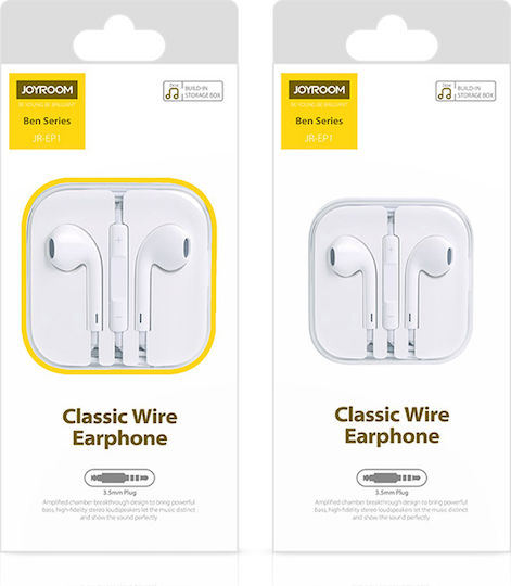 Joyroom JR-EP1 Earbuds Handsfree with 3.5mm Connector White
