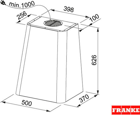 Franke Smart Deco FSMD 508 Kamin-Dunstabzug 50cm Grün