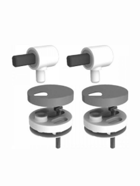 Elvit Connect Καπάκι Λεκάνης Soft Close από Βακελίτη 38.5-45x36.8cm Λευκό
