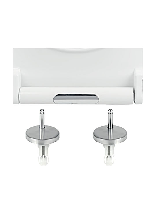 Elvit Καπάκι Λεκάνης Soft Close από Βακελίτη 40-44x35.5cm Λευκό