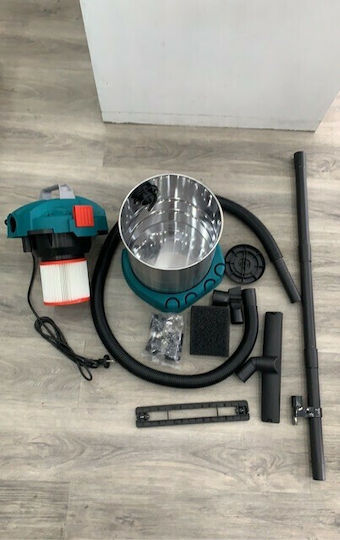 Total Staubsauger Flüssigkeiten / Feststoffe 800W mit Edelstahl Behälter 12Es