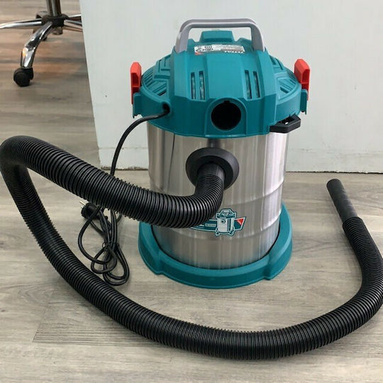 Total Staubsauger Flüssigkeiten / Feststoffe 800W mit Edelstahl Behälter 12Es
