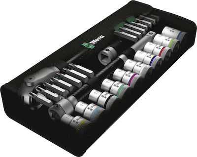 Wera 8100 SC Set de chei tubulare și clichet 1\2" 28buc