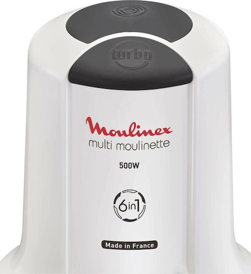 Moulinex Multi Moulinette Mini Chopper 500W mit Behälter 500ml Weiß