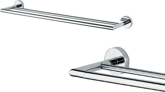 Inda Trend Double Wall-Mounted Bathroom Rail Silver