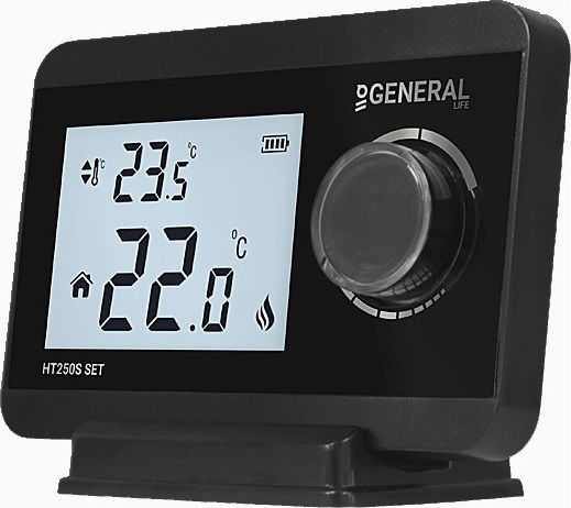 General Life ΗΤ 250S Set 017.02.000108 Digital Thermostat Raum Schwarz