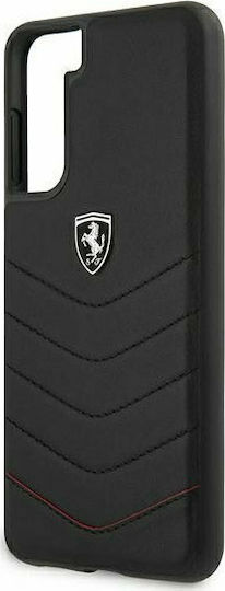 Ferrari Off Track Quilted Задна корица Пластмаса Черен (Galaxy S21+ 5G)