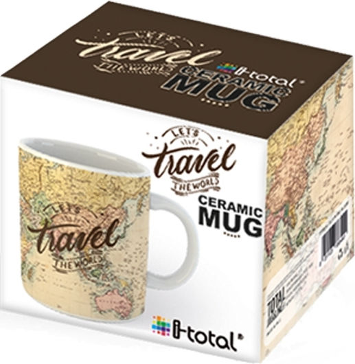 I-Total Old Maps Cană Ceramică Multicoloră 295ml