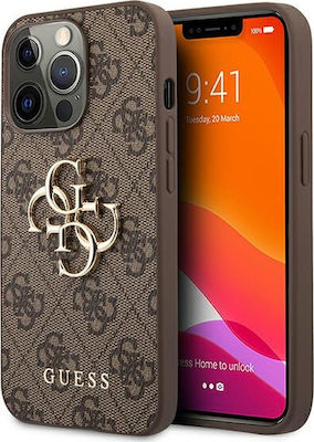 Guess Hardcase 4G Big Metal Logo Plastic Back Cover Brown (iPhone 13 Pro)