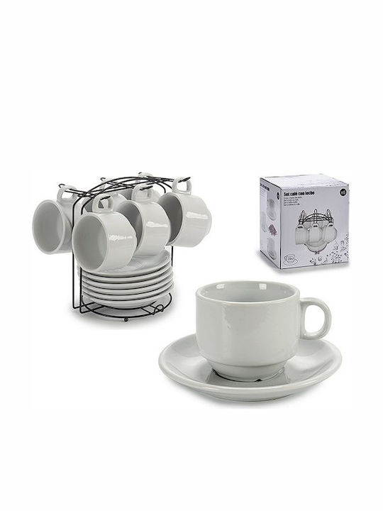 Lukanda Porcelain Coffee Cup Set 200ml White 6pcs